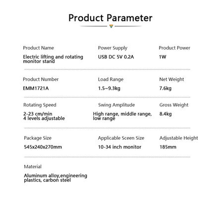 Bras d'ordinateur portable de parenthèse d'affichage de moniteur d'OEM/ODM pour la rigidité de cou