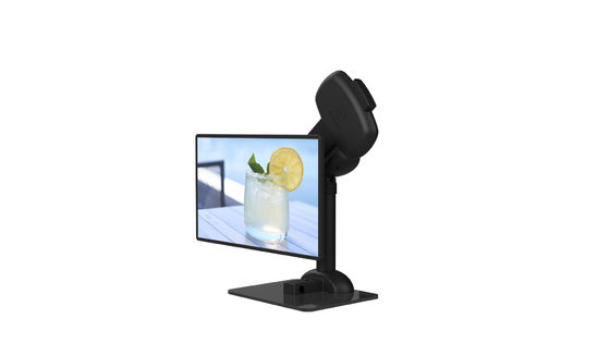 Le support d'ordinateur portable de moniteur de rigidité de cou déplacent lentement la rotation automatique