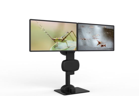Électrique de levage rotatif double moniteur monture bras pour soulager le cou et le mal de dos